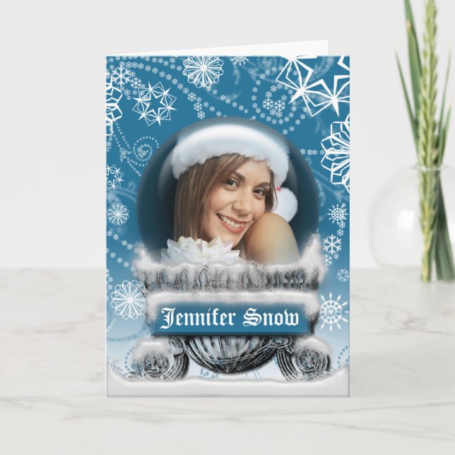 Christmas Photo Snow Globe Template Blank Inside (Front)