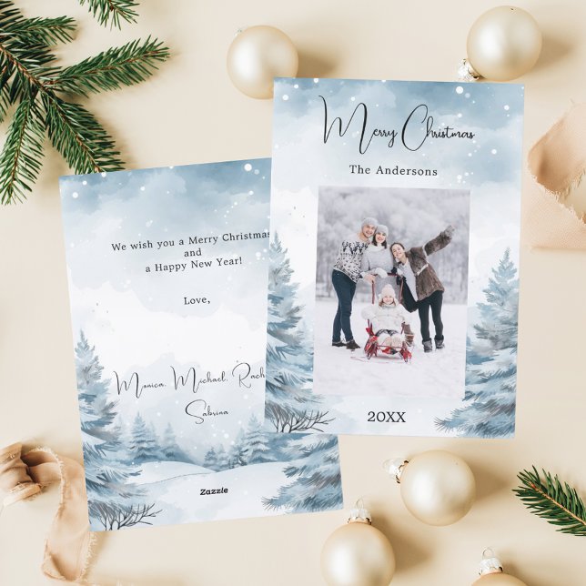 Christmas photo winter landscape holiday card (Creator Uploaded)