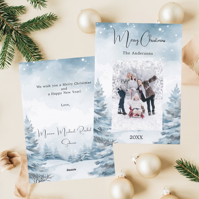 Christmas photo winter landscape holiday card (Creator Uploaded)
