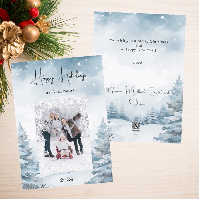 Christmas photo winter landscape holiday card (Creator Uploaded)