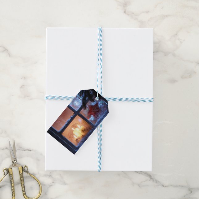 Christmas Photograph Holiday Gift Tag (With Twine)