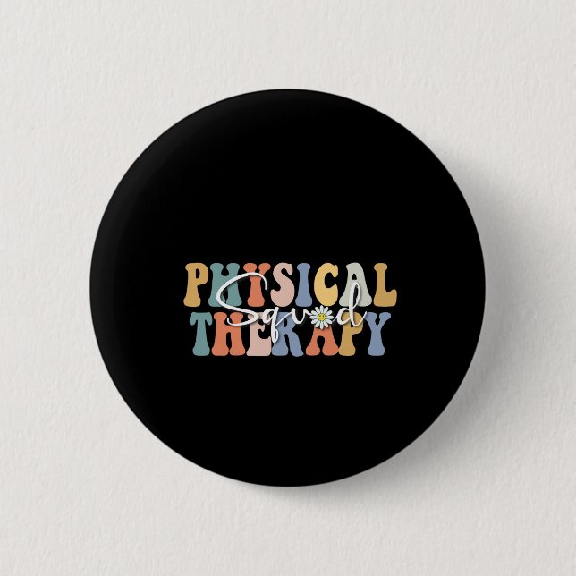 Christmas Physical Therapy Pt Squad Pediatric Ther 2 Inch Round Button (Front)