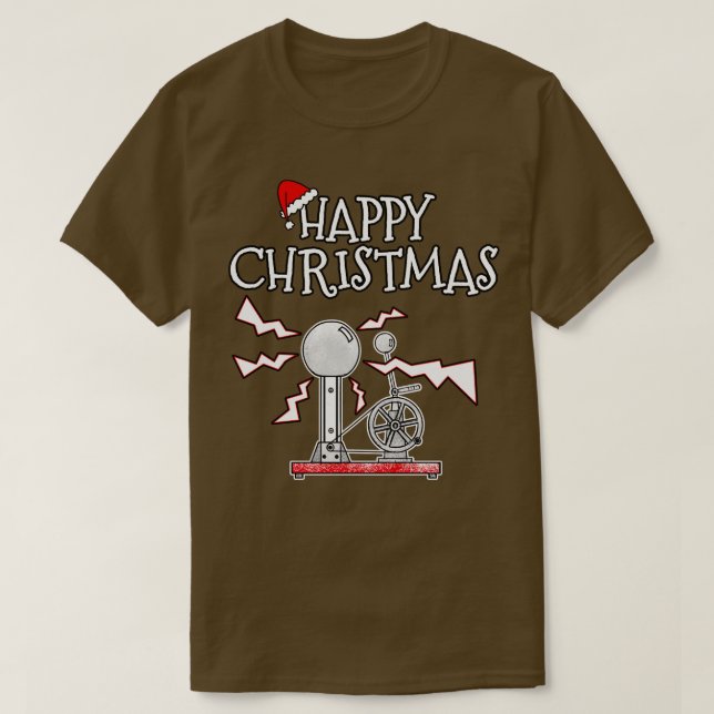 Christmas Physics Teacher Physicist School Science T-Shirt (Design Front)