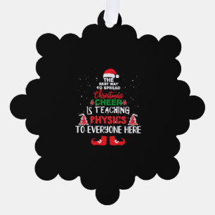 Christmas Physics Teachers , Christmas Teacher Ornament Card