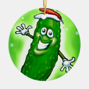 Christmas Pickle Ceramic Ornament