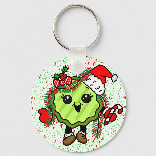 Christmas Pickle | Funny Holiday Pickles  Keychain (Front)