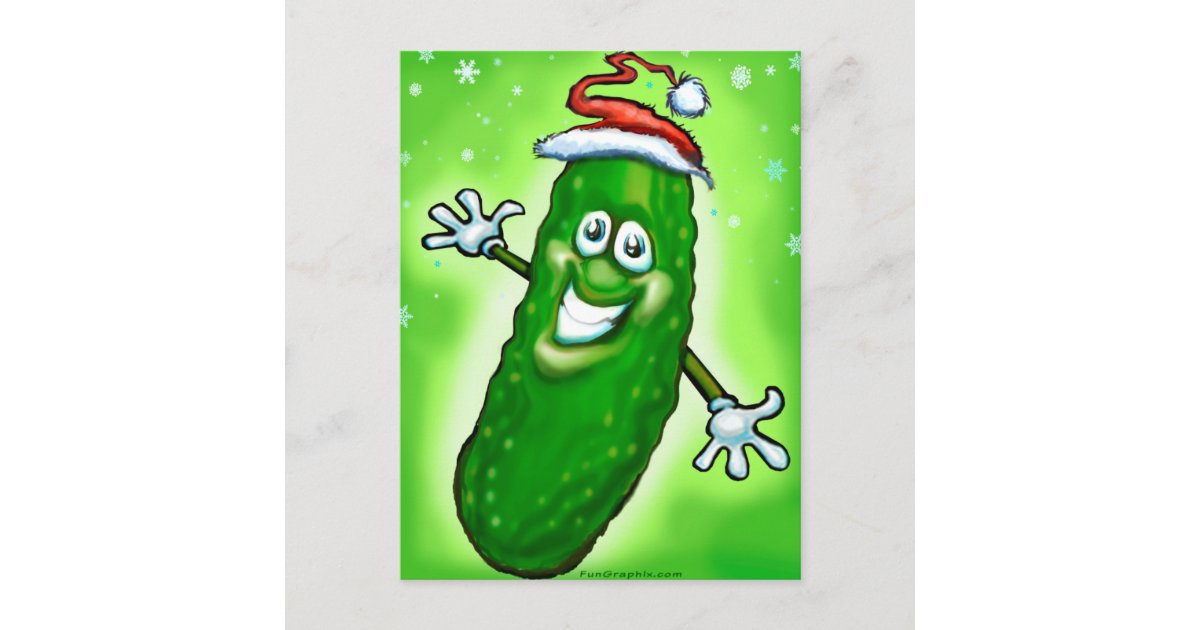 christmas-pickle-holiday-postcard-zazzle-ca