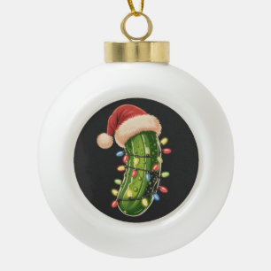 Christmas Pickle Pickle In Xmas Light Pickle  Ceramic Ball Christmas Ornament