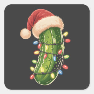 Christmas Pickle Pickle In Xmas Light Pickle  Square Sticker