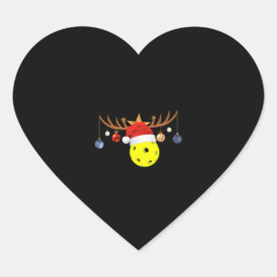 Christmas Pickleball 0 Heart Sticker