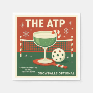 Christmas Pickleball Cocktail Napkin "The ATP" 