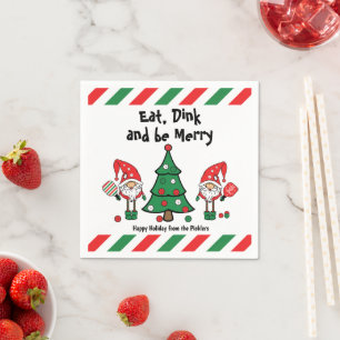 Christmas pickleball  napkin