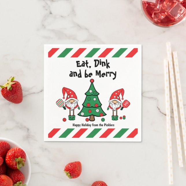 Christmas pickleball  napkin (Insitu)