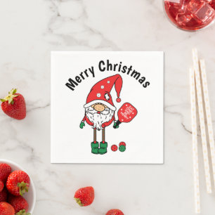 Christmas pickleball napkin