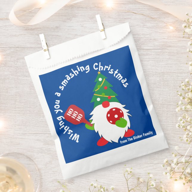 🎅Christmas pickleball Paper Favour Bag (Clipped)
