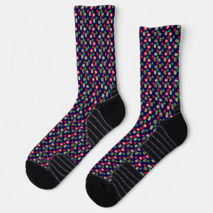Christmas Pickleball Red Green Paddles Balls Blue Socks