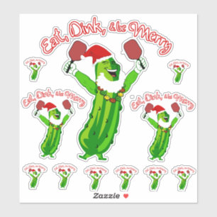 Christmas Pickleball Santa Hat Pickle