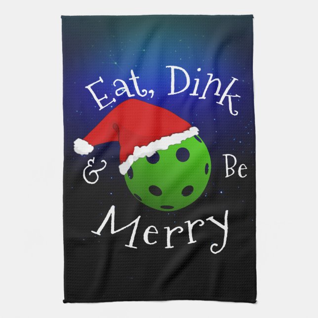 Christmas Pickleball Saying Kitchen Towel (Vertical)