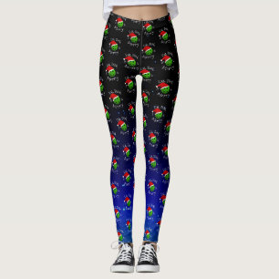 Christmas Pickleball Saying Leggings