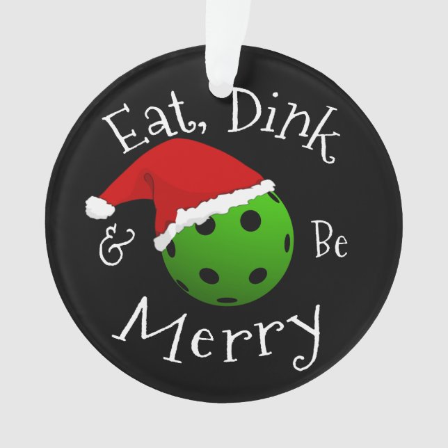 Christmas Pickleball Saying Ornament (Front)