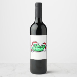 Christmas Pickles Wine Label