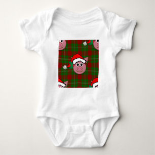 christmas pig baby bodysuit
