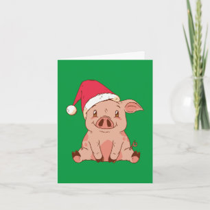 Christmas Pig Card