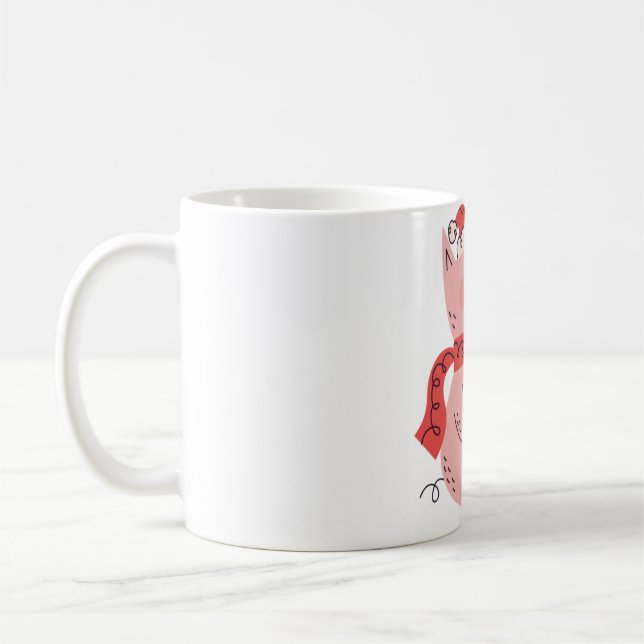 Christmas pig coffee mug (Left)