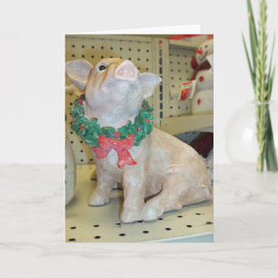 Christmas Pig Holiday Card