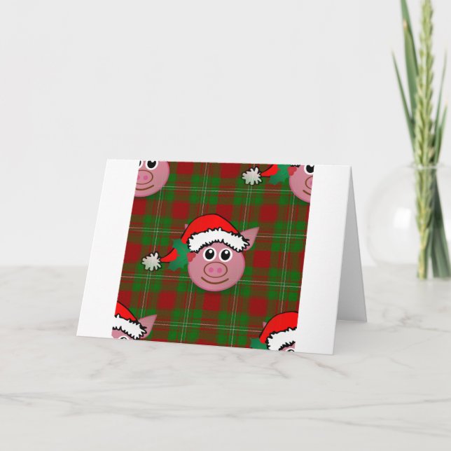 christmas pig holiday card (Front)