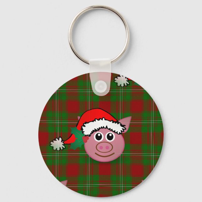 christmas pig keychain (Front)