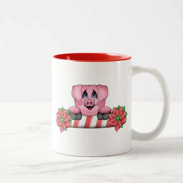 Christmas Pig Mug (Right)