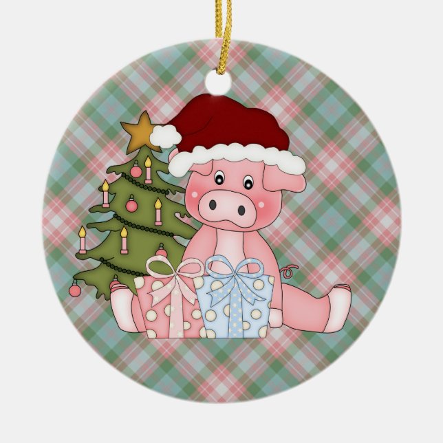 Christmas Pig Ornament (Front)