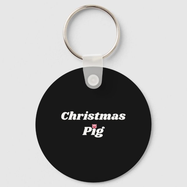 Christmas Pig - Pig And Piggy Gifts For Men And Wo Keychain (Front)
