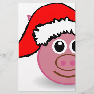 christmas pig stationery
