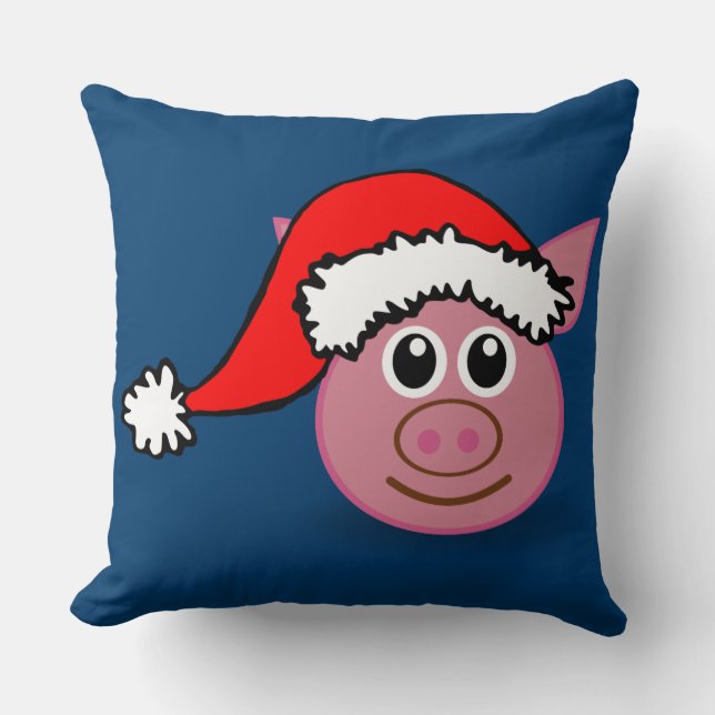 christmas pig throw pillow (Front)