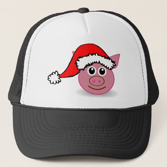 christmas pig trucker hat (Front)