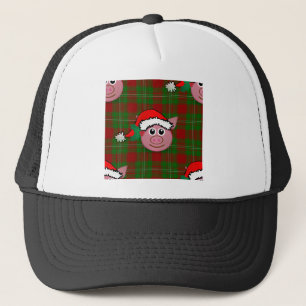 christmas pig trucker hat