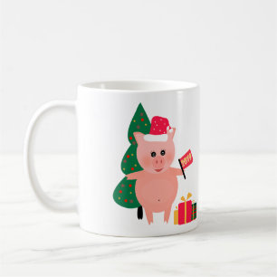 Christmas, pig year coffee mug