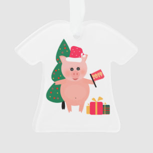 Christmas, pig year ornament