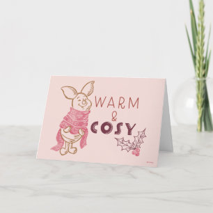 Christmas Piglet   Warm & Cosy Card