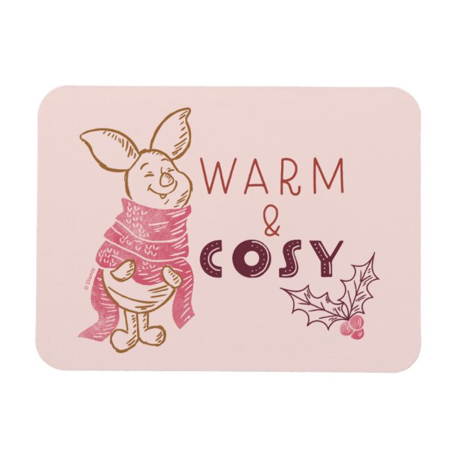 Christmas Piglet | Warm & Cosy Magnet (Horizontal)
