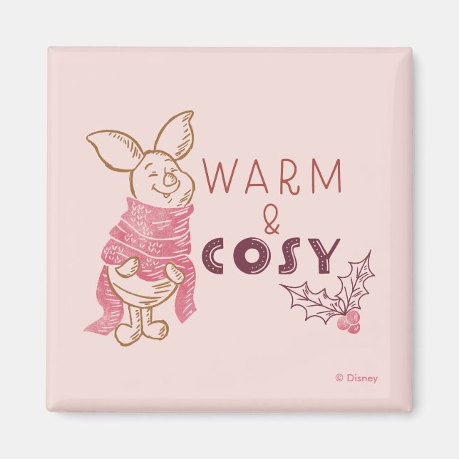 Christmas Piglet | Warm & Cosy Magnet (Front)