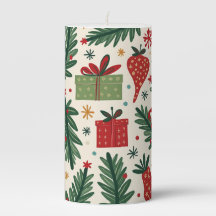 Christmas Pillar Candle
