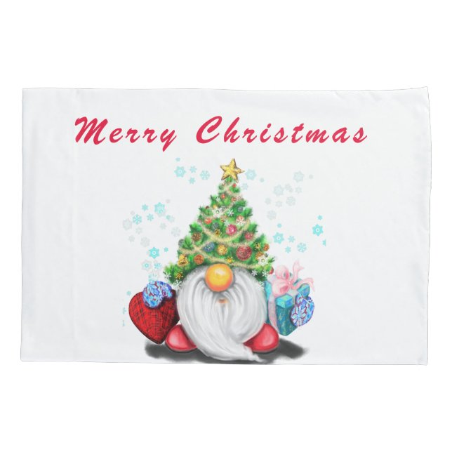 Christmas Pillow Case Gnome with Gifts For You (Back)