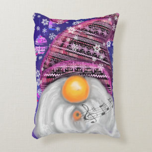 Christmas Pillow Gift Gnome In Purple Hat