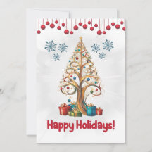Christmas pine 1, Happy Holidays, card