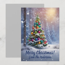 Christmas pine 80, Merry Christmas, greeting card