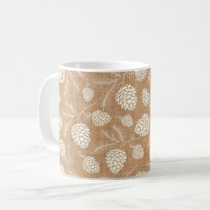 Christmas pine cones coffee mug