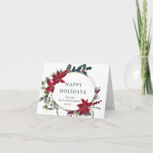 Christmas Pine Cones Corporate Rustic Greeting Holiday Card